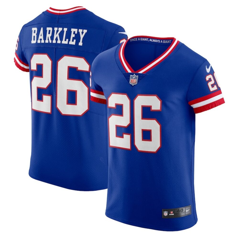Men's New York Giant Barkley Nike Royal Classic Vapor Elite Player Jersey - Picture 1 of 13